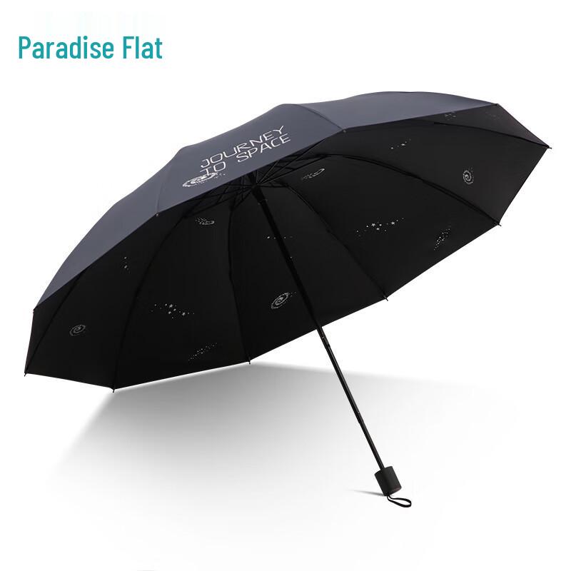 Paradise Vast Starry Sky Reinforced Three-Fold Sun & Rain Umbrella