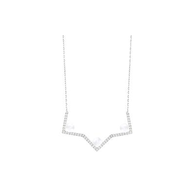 Edify Weißgold plattiert Perlschmuck Damenschmuck 5213362