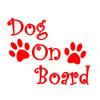 Beautiful DOG ON BOARD and Paw Prints Car Sticker Automobiles Motorcycles Exterior Accessories Vinyl Decals,20cm*16.2cm