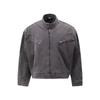 Womens Vintage Zip Denim Jacket Casual Pilot Baseball Coat Loose Fit Streetwear