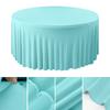 4/5/6FT Round Tablecloth Circular Polyester Table Cover Polyester Table Cloth for Hotel Banquet Birthday Party Table Decor
