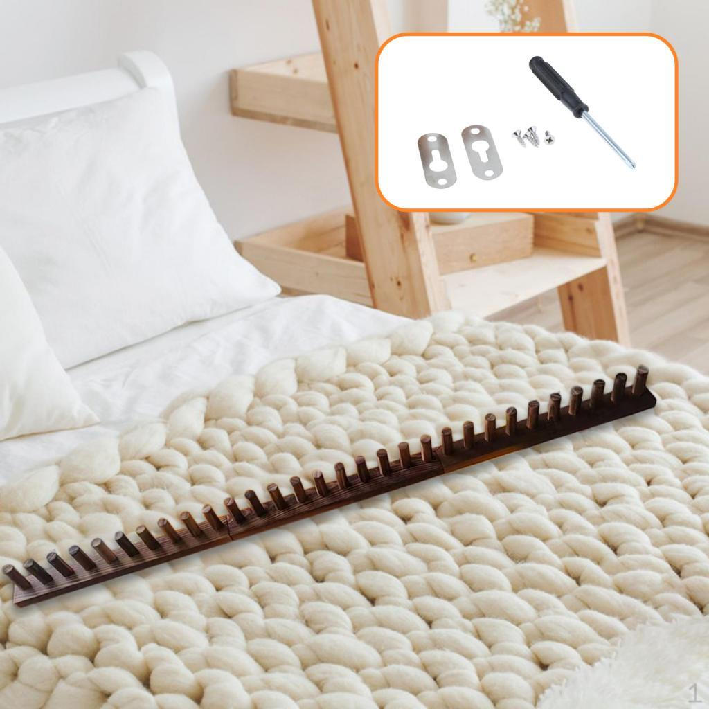 

Wooden Loom Frame Home Decor Easy to Use Adjustable Size Portable Chunky Yarn Blanket for DIY