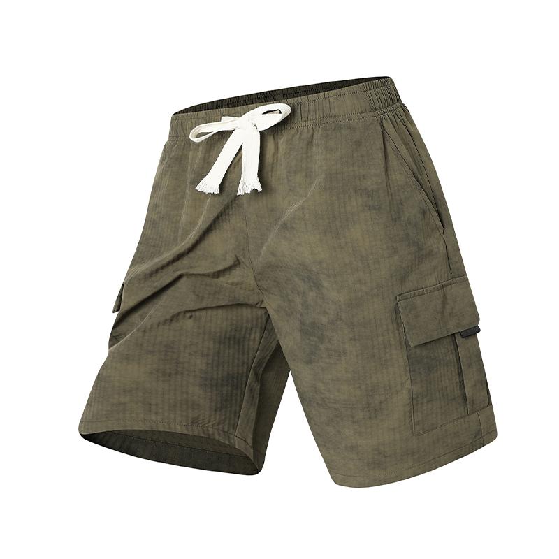 Summer Men's Five Inch Quick Drying Pants, Casual Pants, Loose Fit Sports Pants