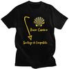 Anpassade Buen Camino De Santiago T-shirts för Män Kortärmad Casual T-shirt El Camino Way T-shirt 100% Bomull T-shirts Gåva