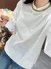 Rong Tai Women's 2026 White Puff Sleeve Stand Collar Shirt in Lightweight Chinese Style