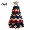 Set Base Patchwork Artistico Fai da Te Tessuto Trapuntato Albero di Natale Kit Artigianale, Materiali Artigianali Educativi Fatti a Mano Vintage per Famiglia Set da Cucito Natalizio,