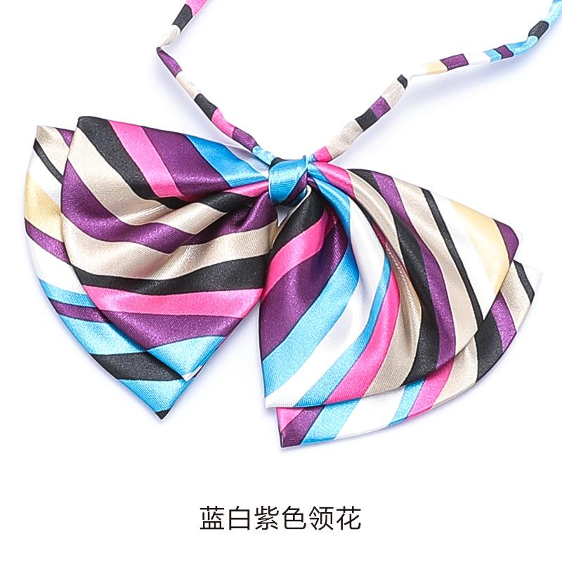 Professional Collar Flower Stewardess Bank Business Student Overalls Uniform Shirt Women'S Lace-Up No Bow Tie