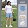 Summer Plus-size Women's Casual Shorts Loose-fitting Wide-leg Slimming Jeans