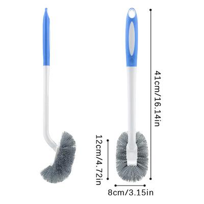 Bathroom Wall-Mounted S-Type Toilet Curve Brush Bent Head Corner Gap Brush Soft Hair Household Cleaning Tools Accessories