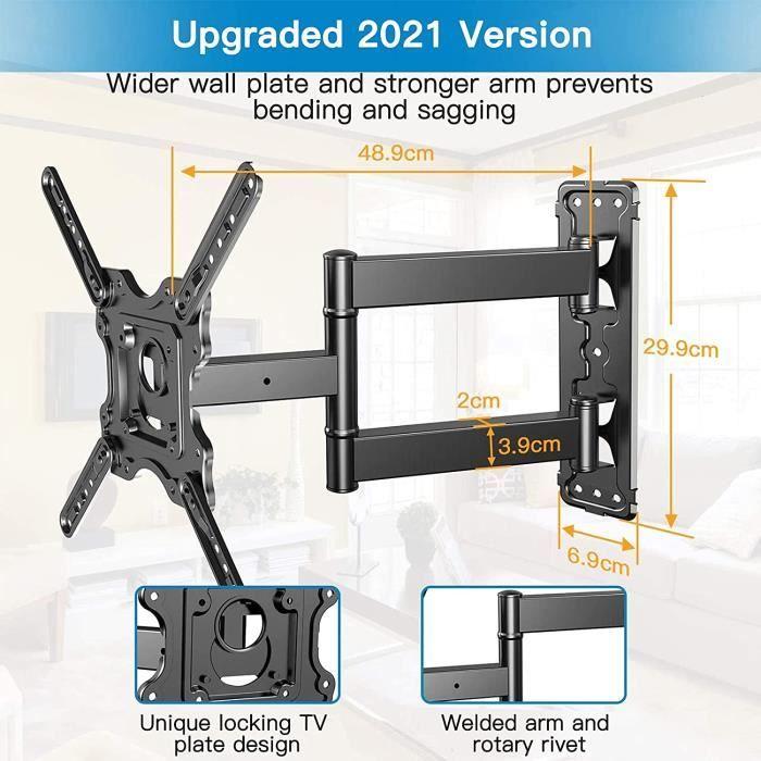Support Murale TV - Inclinable Orientable Fixation Ultrafine Extensible - 32-55 Pouces LED LCD et courbe
