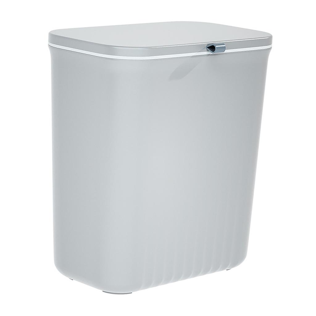 Wall Mounted Garbage Can Multipurpose Plastic Slim Trash Bin with Lid for Bathroom Kitchen Bedroom
