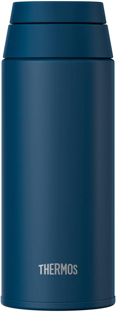 Thermos Water Bottle Vacuum Insulated Mobile Mug with Carry Loop 500ml Indigo Blue IBL JOO-500