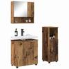 Bathroom Furniture Set 3 pcs Reclaimed Wood Effect Particleboard & Metal