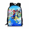 Double Super Mario Shoulder School Bag With Durable Material Pattern Playful
