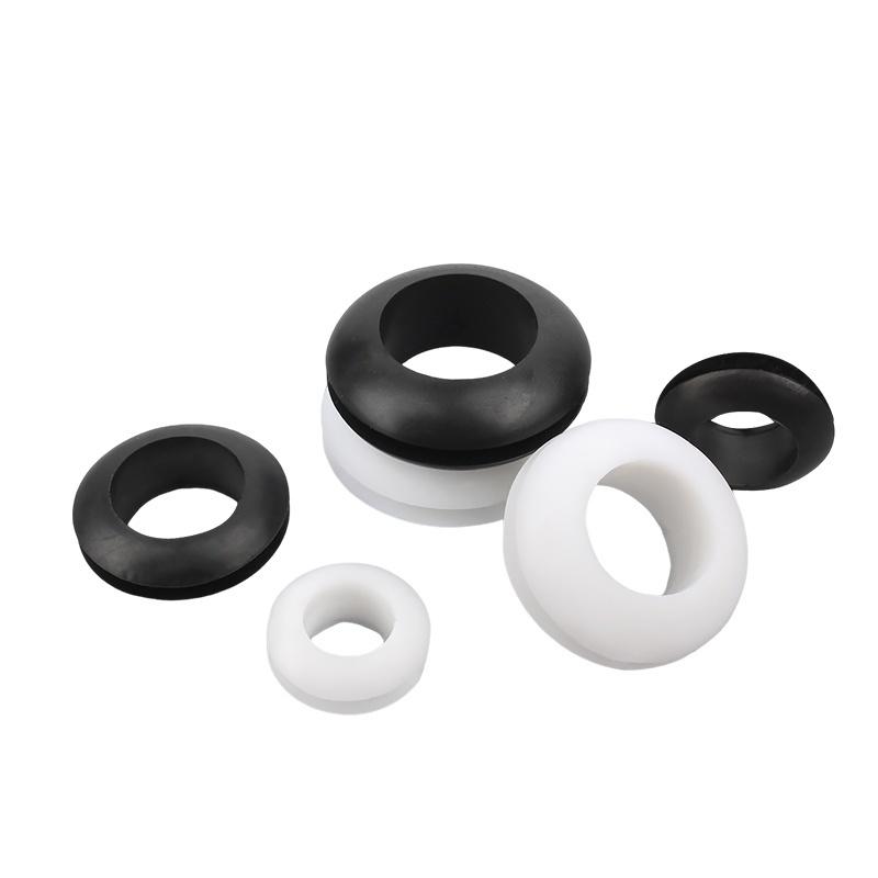 Grommet 3~80mm Black/White PVC Rubber Double Sided Protective Coil Seal Gasket Out Hole Wire O-ring for Protects Wire Cable Hole