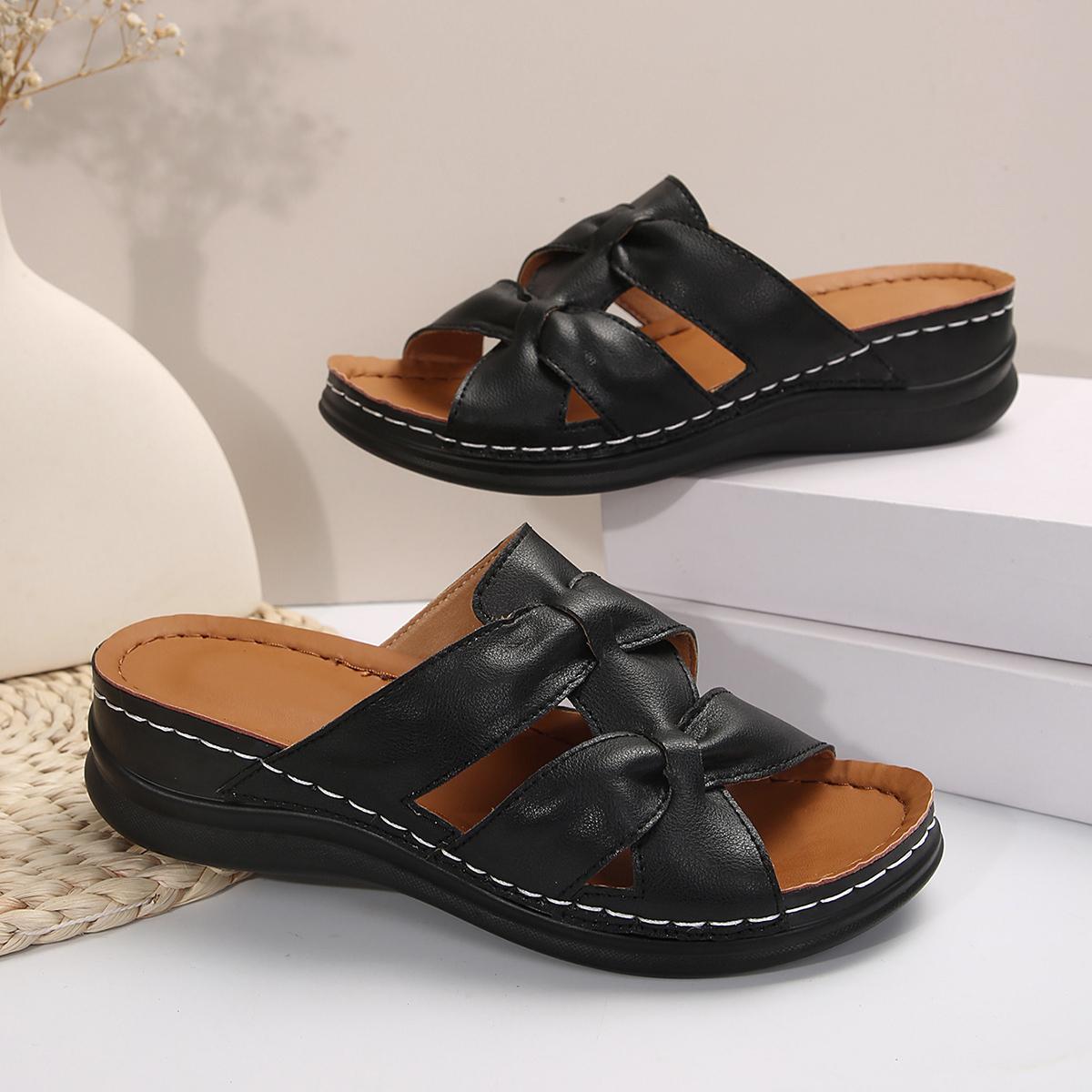 

Женские тапочки на танкетке, модные летние повседневные удобные, хит продаж, нескользящие женские пляжные тапочки на платформе с открытым носком 42