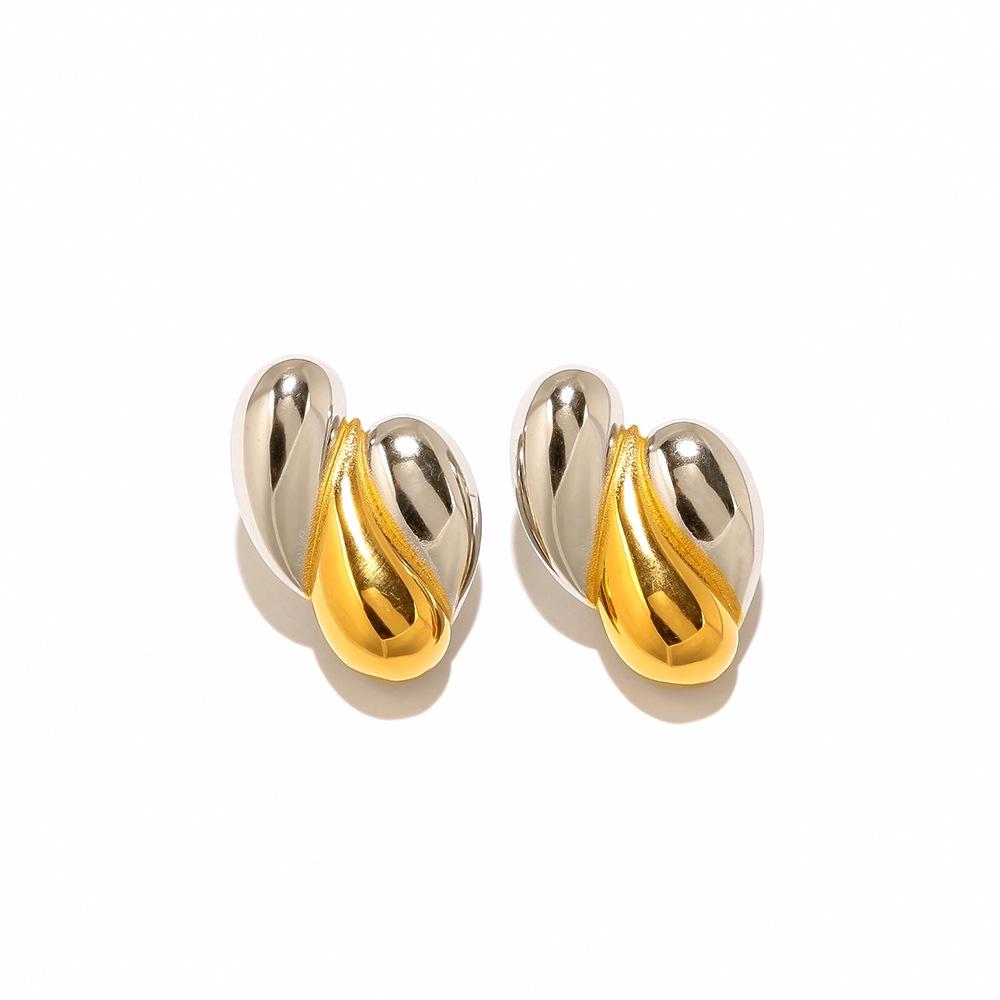 Yingtai 18K Gold Stainless Steel Stud Earrings with Vacuum Electroplating