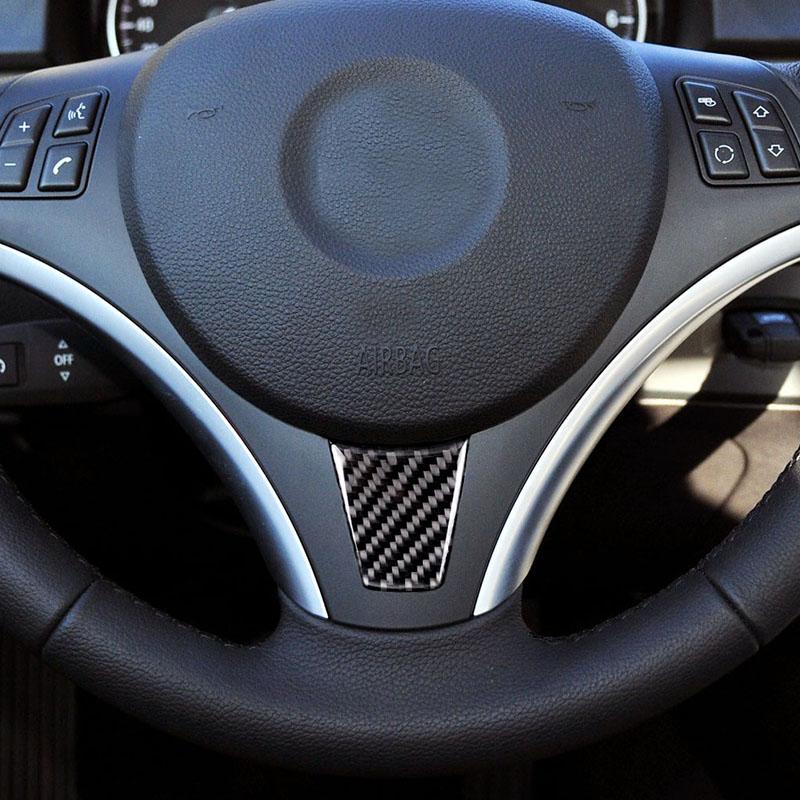 Carbon Fiber Car Center Console Gear Control Button Panel Frame Trim Stickers For BMW 3 Series E90 2005-2012 Accessories