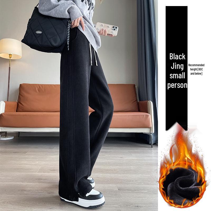 2025 Versatile Lambswool Warm Commuting Pants: Autumn/Winter Plus Velvet Casual Slit Style