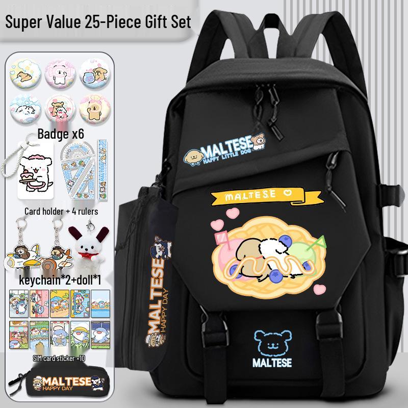 Lively Puppy Girls' Versatile School Backpack - Lightweight, Spacious & Perfect for Travel