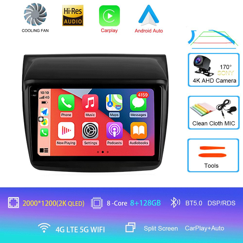 Car Radio Android 14 Carplay For Mitsubishi Pajero Sport 2 L200 Triton 2008 - 2016 Navigation Multimedia Player Stereo WiFi+4G
