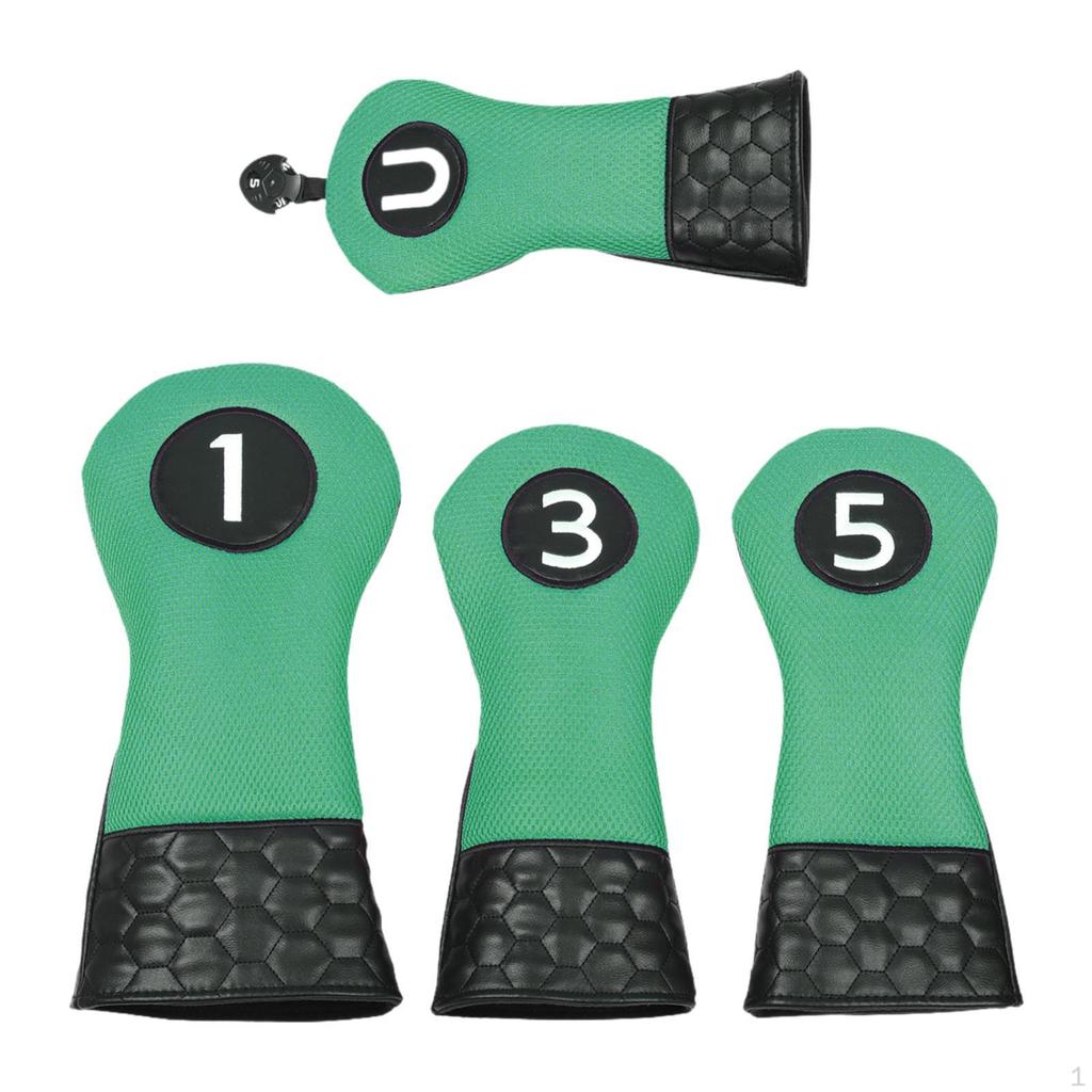 4 st golfklubbhuvudskydd, skydd för golfare, utrustning, huvudskydd, skyddshylsor