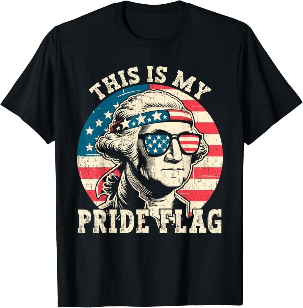 

This Is My Pride Flag Shirt 4th Of July Patriotic America US Flag Unisex T-Shirt 2XL