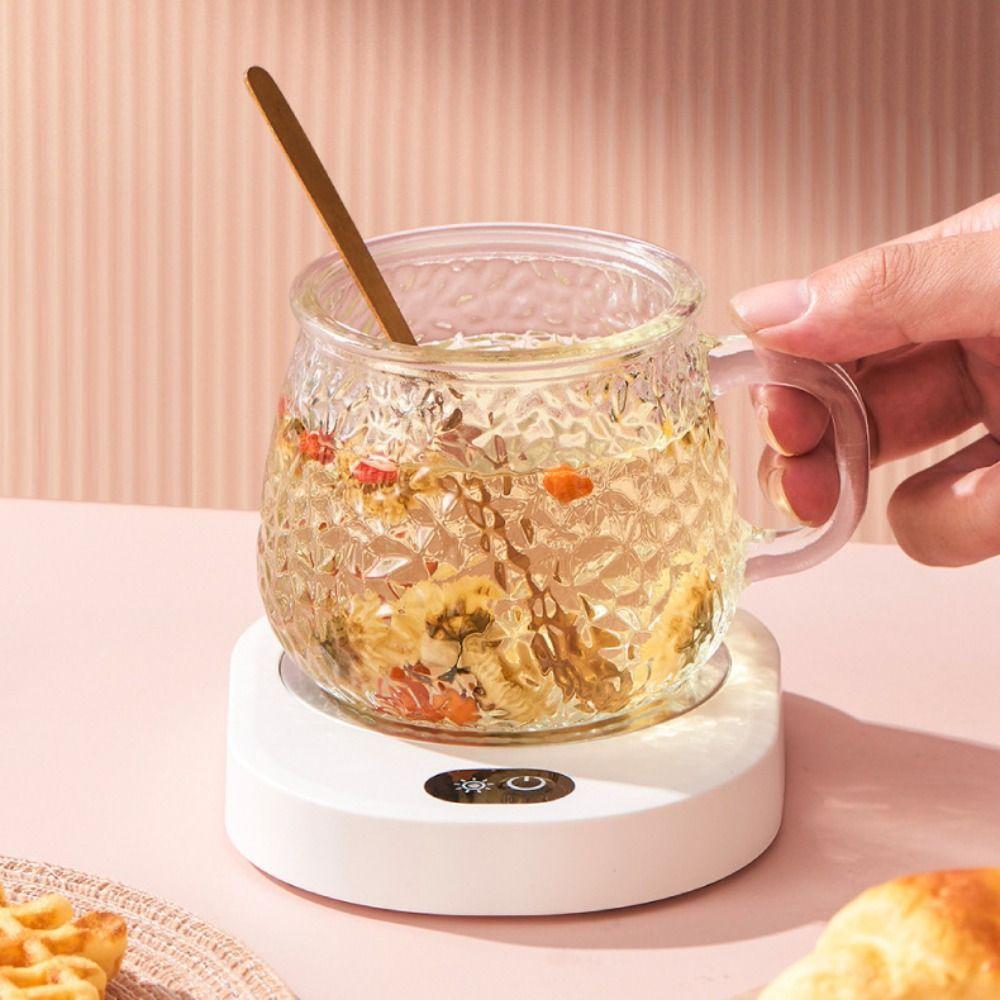 Energy Saving Thermostatic Coaster Oval Shaped Electric Heating Cup Pad Safe Cup Warmer  Dormitory