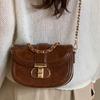 Fashion Dick Lounge Saddle Bag Crossbody Bag Commuter Bag Women's Chain Shoulder Bag