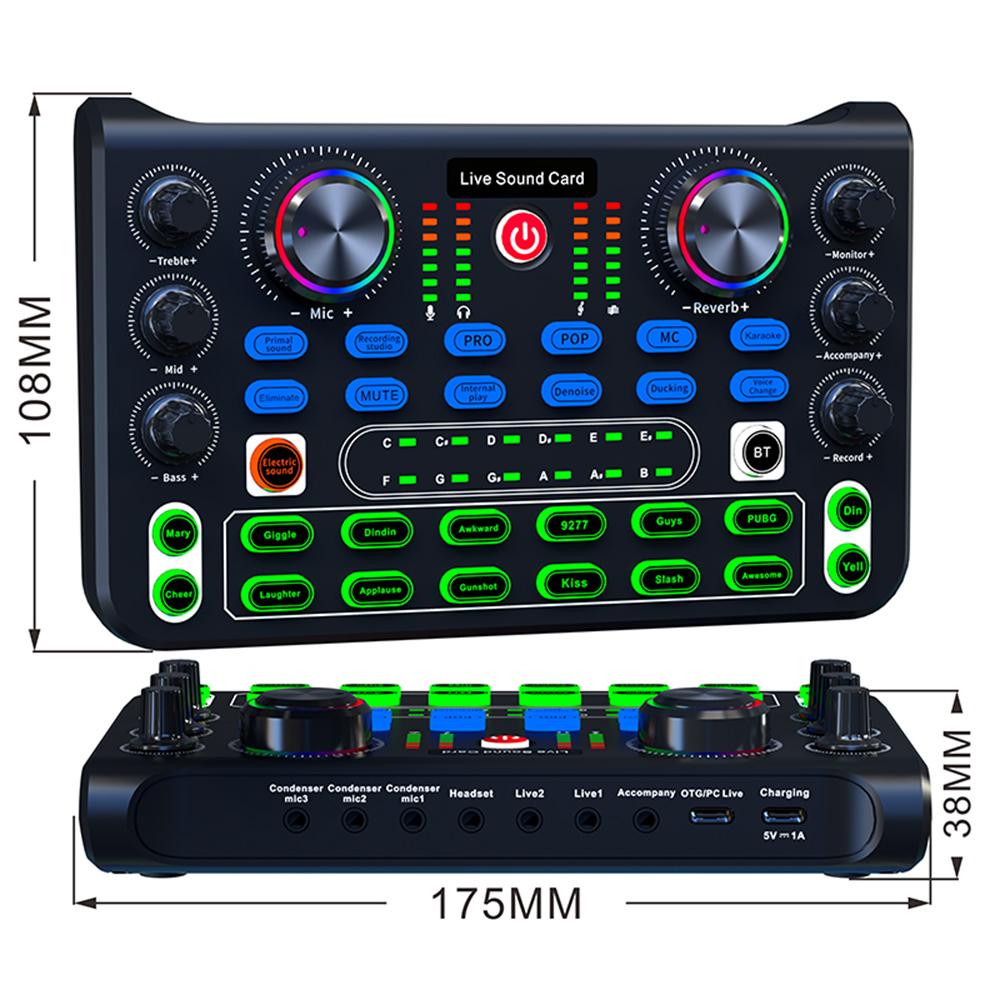 Professional Portable Mixer Sound Mixing X60 Sound Card English Version Convenient Compact For Live Broadcast KTV Singing