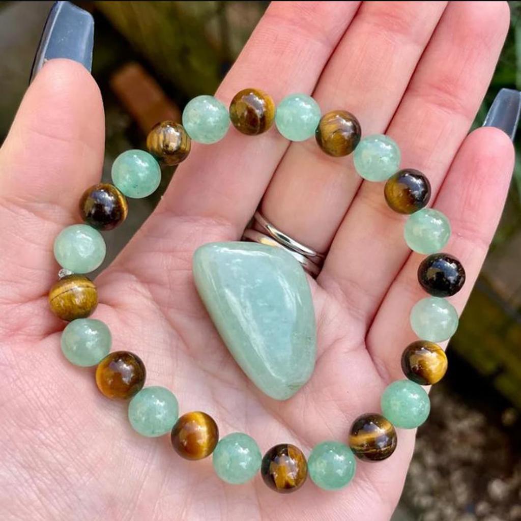 1pcs Unisex Good Luck Beaded Bracelet for Women Men Green Tiger Eye Stone Bracelets Fashion Jewelry Gifts