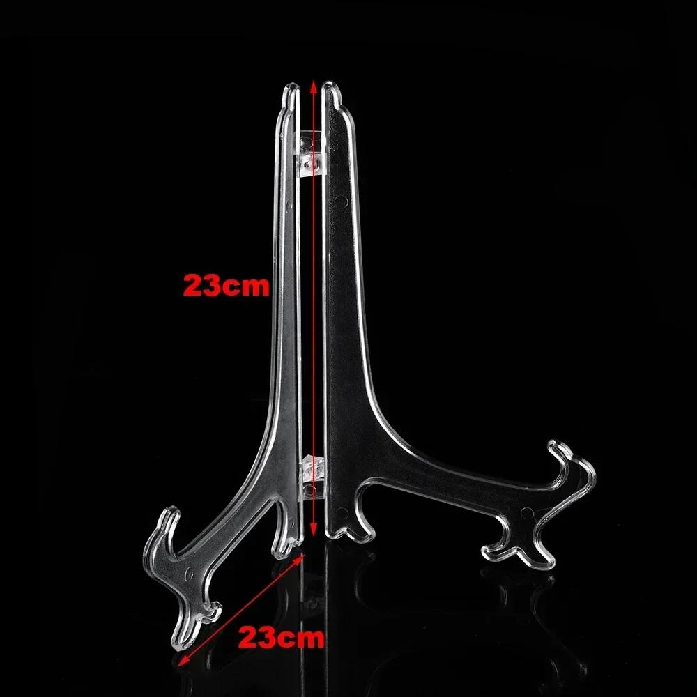 Fashion Clear Plastic Plate Display Stand Picture Frame Easel Holder Arts Case Holders Photo Display 3/5/7/9inch Photo Frame
