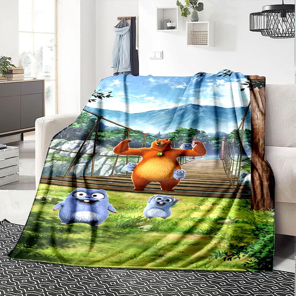 Grizzy & Lemmings Decke Warme Dekoration Perfekt für Wohnzimmer Bettwäsche Bett für Alle Anlässe Warme Dekoration