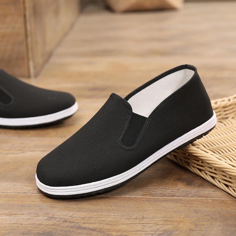 Stoffschuhe Arbeitskleidung Herren Stoffschuhe Herren Ein-Pedal Lasagne Stoffschuhe Atmungsaktiv und geruchsfreie Füße Einzelne Schuhe