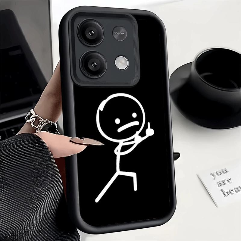 Phone Case for Xiaomi Redmi Note 15 14 13 Pro Plus Funny Stickman Matchman Shell 12S 11 11S 11T 5G 14S Soft Silicone Funda