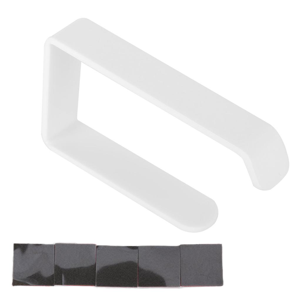 Tissue Holder Punch Free Wall Mounted Acrylic Roll Paper Hanger for Bathroom KitchenWhite