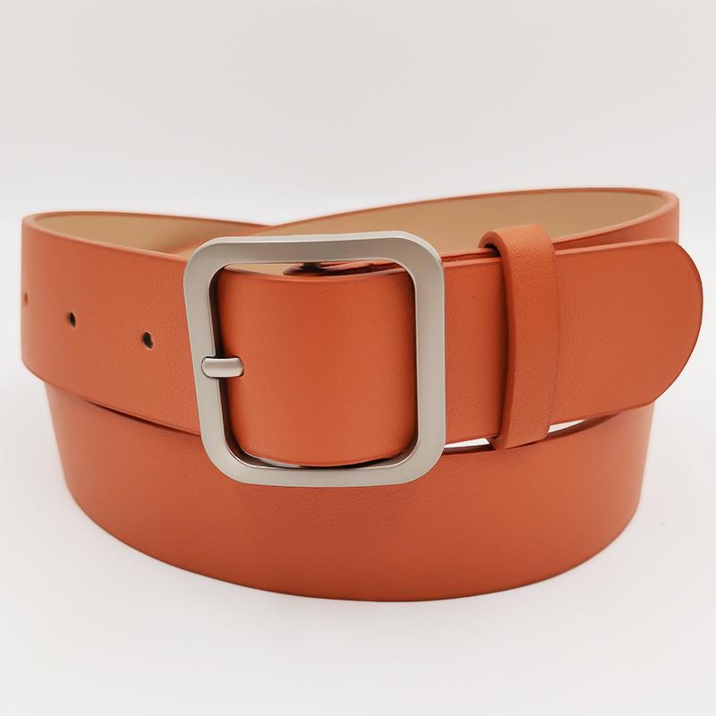 Small Simple Korean Style Women's Belt Retro Square Pin Buckle Jeans Belt