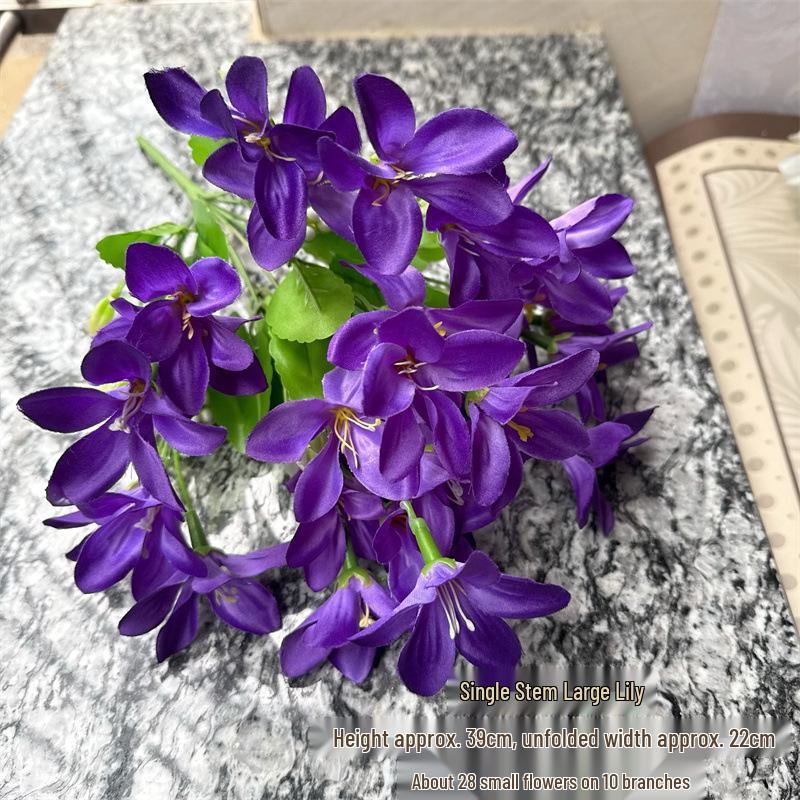 Искусственный большой букет лилий для украшения отелей и торговых центров