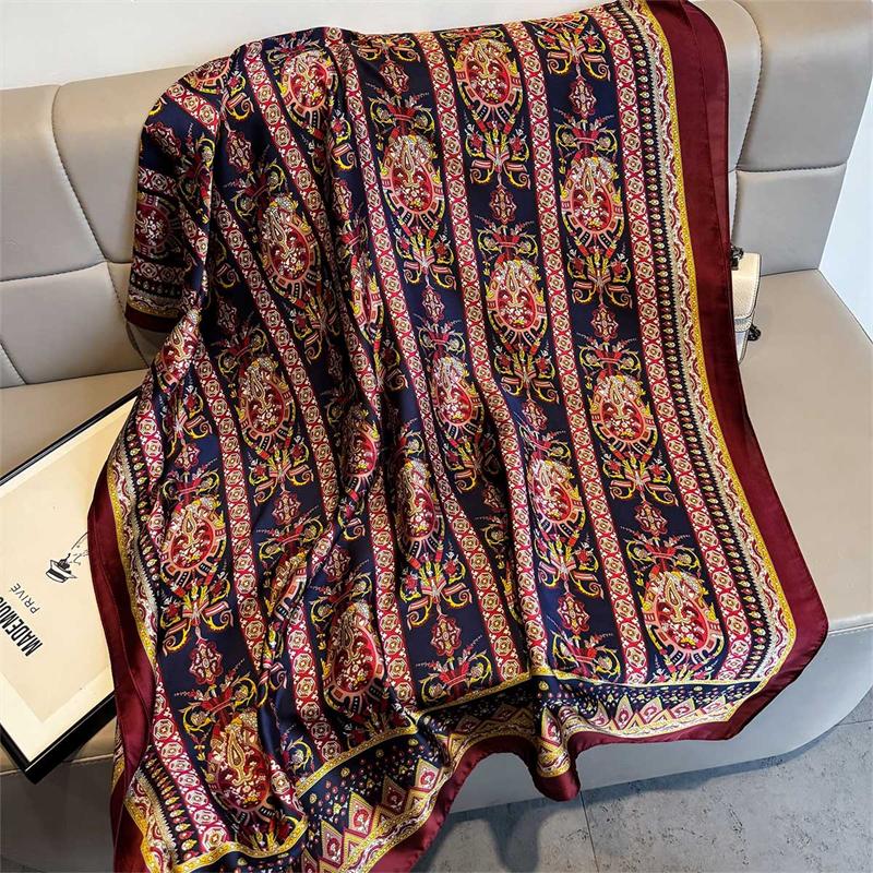 180*80cm Great Hijab Wheal Satin Sort Spring Spring New Shallow Women's Hand Foulard Pashmina Travel Scarf  New