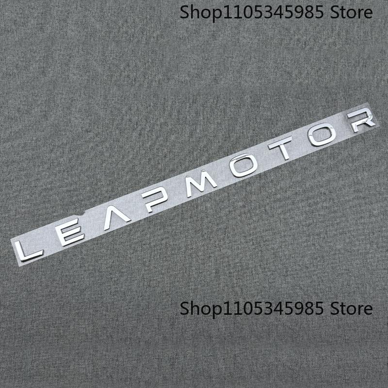 Glossy Silver/Black Logo LEAPMOTOR Emblem Letters Stiker Car Front Trunk Badge For LP C16 C10 C11 C01 B10 LAFA5 T03 Accessories