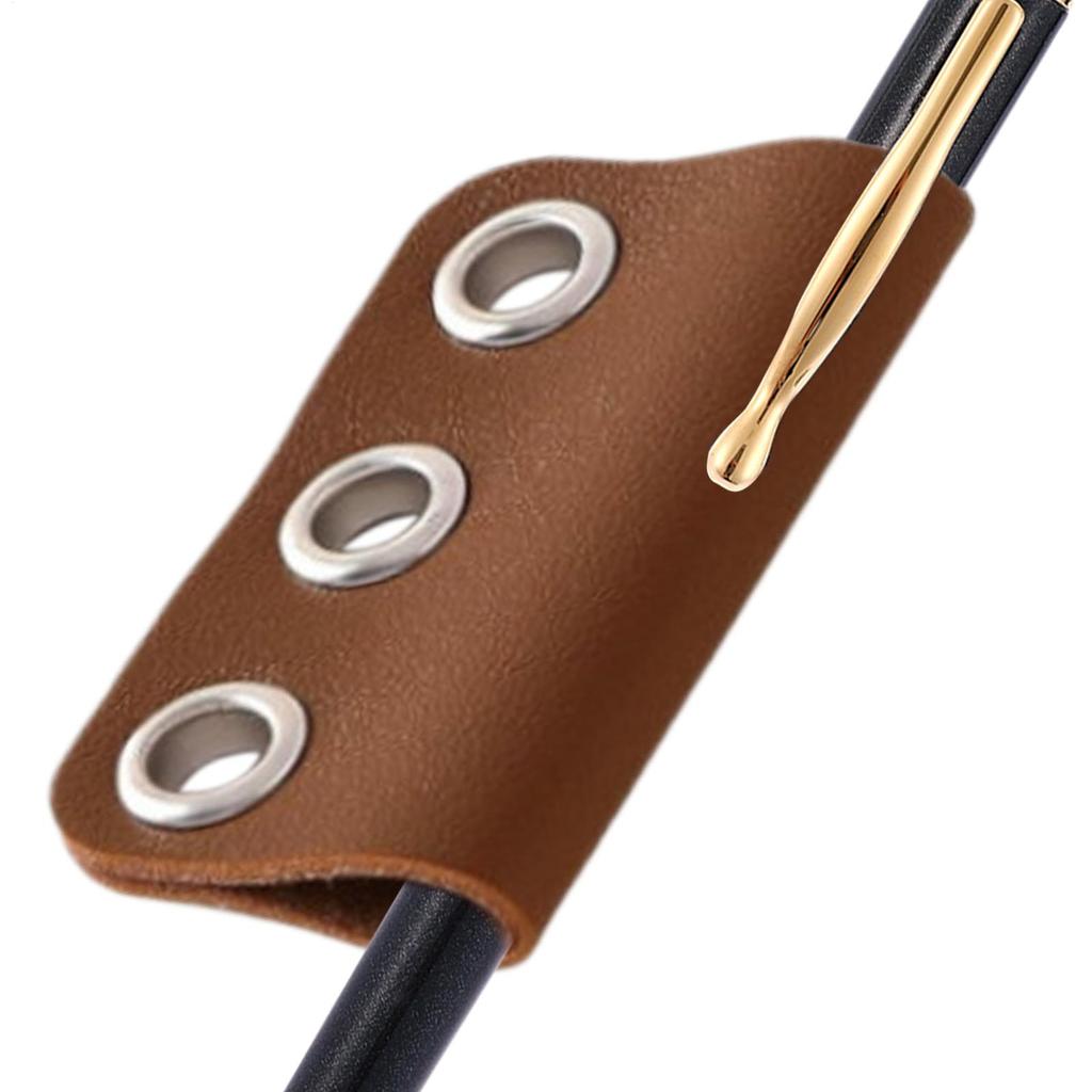 Pen Holder Clip For Journal PU Leather Loose-leafs Notebook Pen Clip Pencil Loop Holder For Home School Pen Fixed Clamp