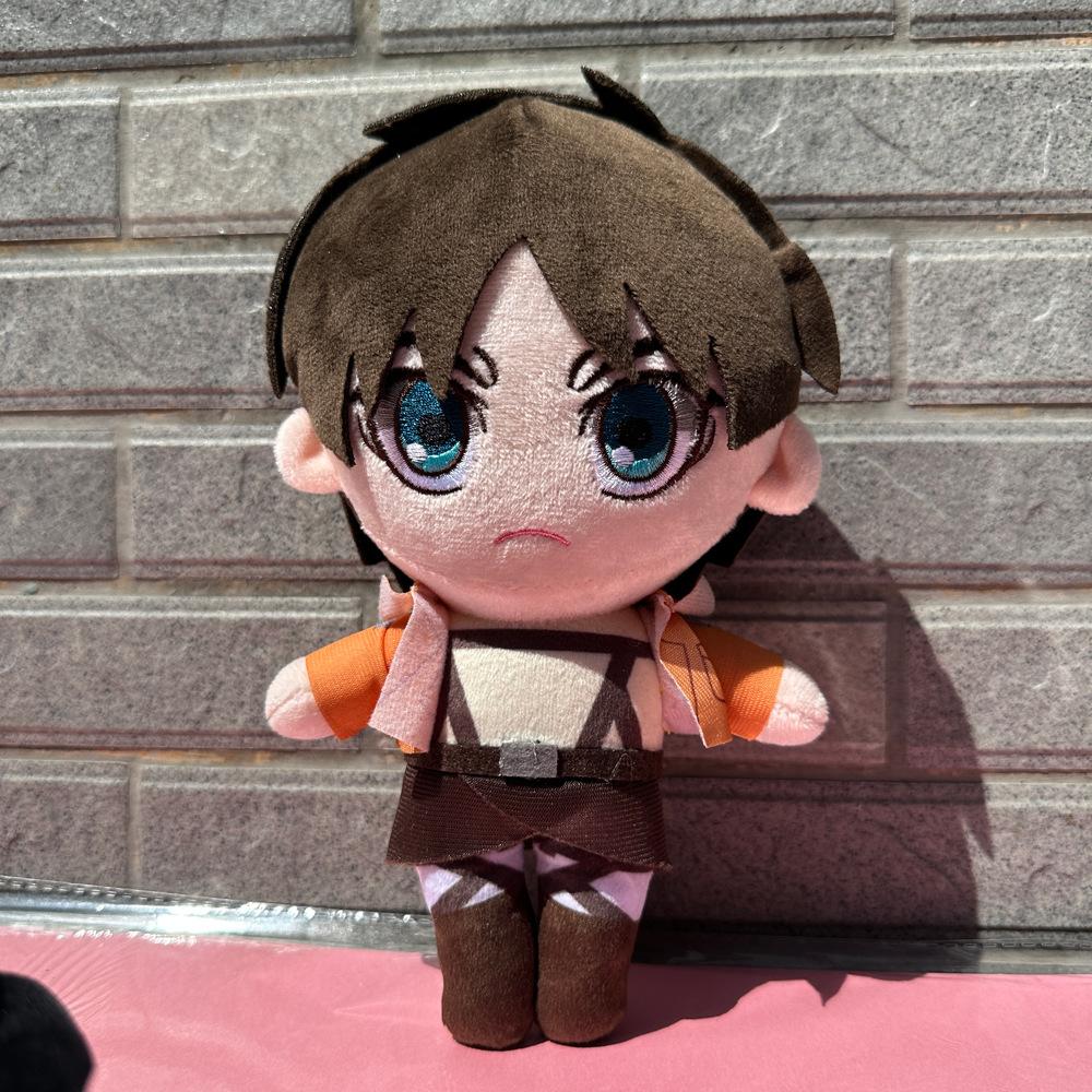 Anime Attack On Titan Plush Toys Doll Kawaii Levi Eren Mikasa Cute Kawaii Collection Green Stuffed Doll Birthday Gifts for Kids