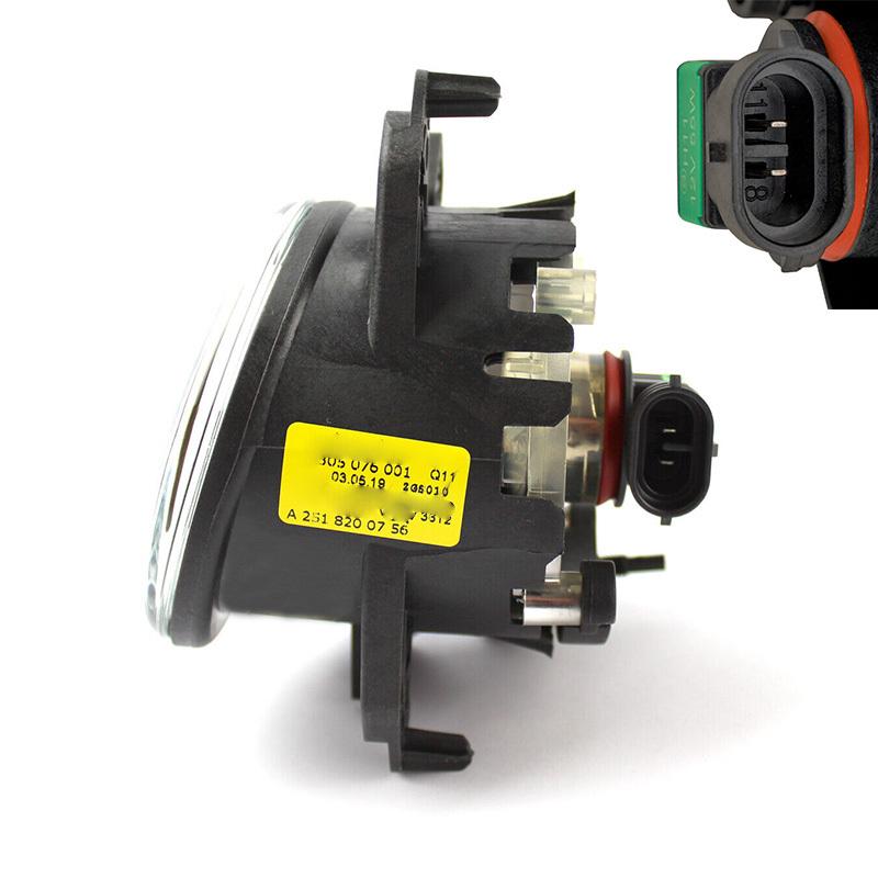 Left&Right Fog Light Lamp With Bulb For Mercedes Benz C GL ML GLK Class W204 OEM A2518200756 A2518200856