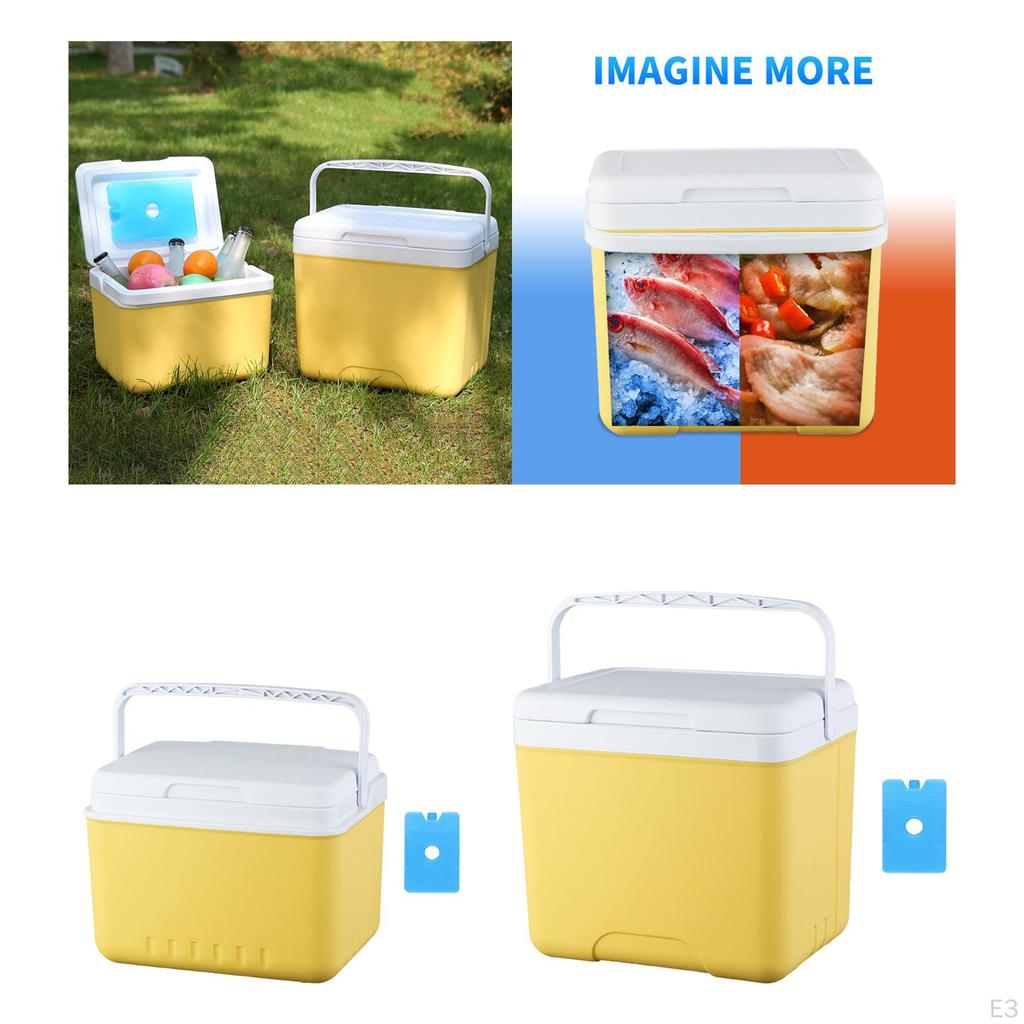 Chladicí úložný box pro kempování s rukojetí, organizér na lednici pro cestování a pikniky