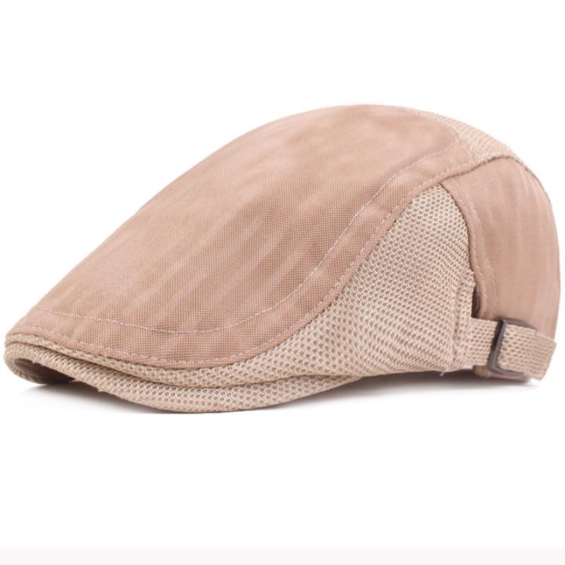 HT3128 Men Women Berets Mesh Cap Summer Sun Hat Vintage Flat Caps for Men Artist Painter Beret Hat Retro Male Female Beret Caps