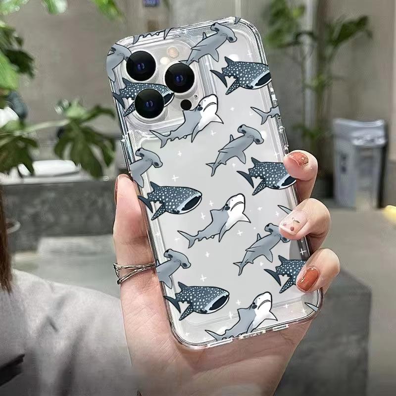 Ocean Animals Shark Dolphin Phone Case For Xiaomi Mi 15 T Pro 14T 13T 12T Mi 17 Pro 15 14 13 12 11 Lite 5G Clear Bumper Cover