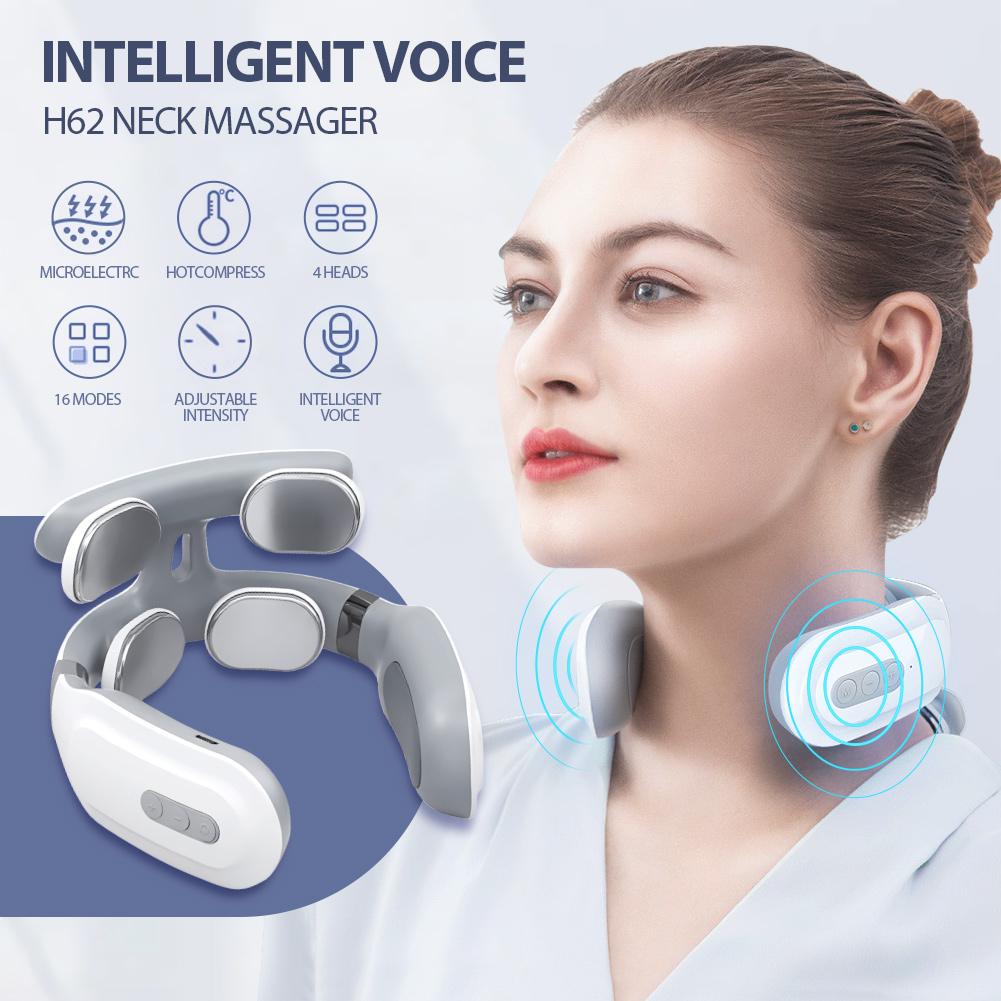 Langlebiger und sicherer intelligenter Nacken- und Rückenmassager mit Heizung, TENS-Impuls, Massage der Halswirbelmuskulatur, kabelloses Gerät für die Schultergesundheit