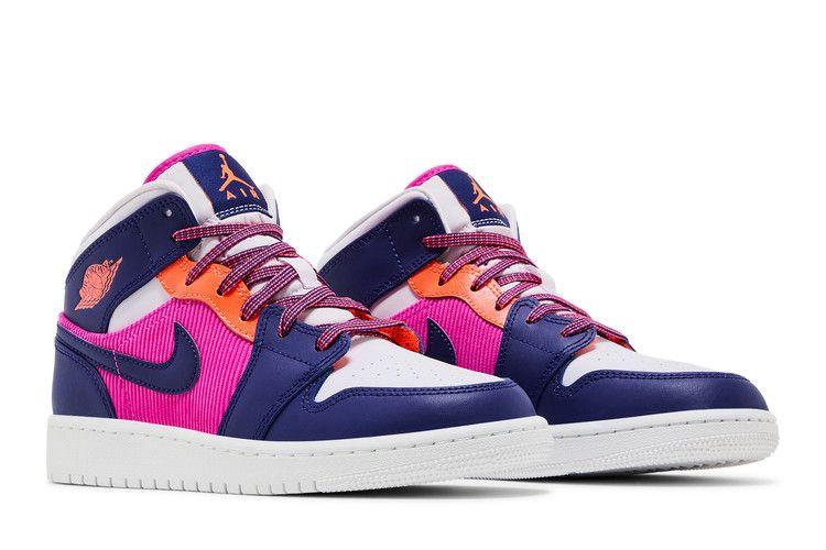 Jordan 1 Mid Fire Pink Barely Grape (GS)
