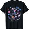Vintage Blumen Frauen Wildblumen Grafik Floral Gartenarbeit T-Shirt