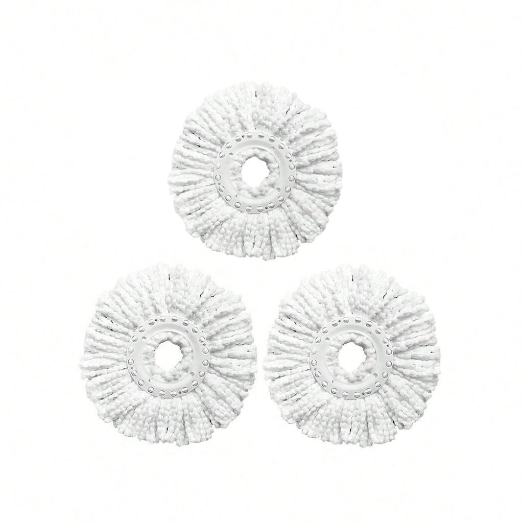 4 Pack Spin Mop Heads Compatible with Hurricane, Mopnado, Casabella and Other Standard Size Spin Mop, Durable Microfiber Mop
